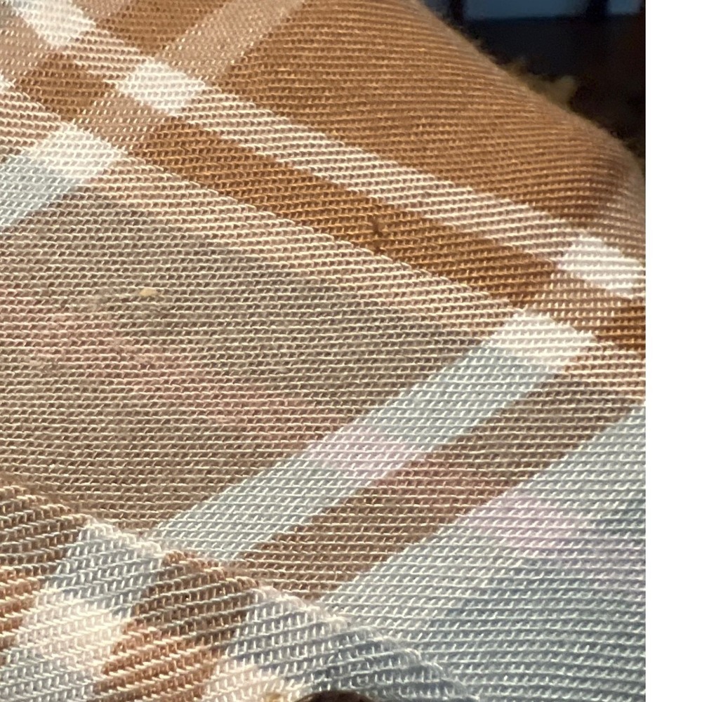 Show Me Your Mumu Womens XS Plaid Maxi Shirt Dress Blue Tan Button Down Duster - Picture 10 of 10